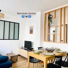 L'Écrin - 2 Bedrooms - Large free parking & Close to Tram