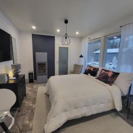 Cozy studio with a wood burning sauna