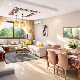 Spacious 3 Bedroom Apartment in Rabat Near Moulay El Hassan Stadium Malls and Embassies, hotel v mestu Rabat
