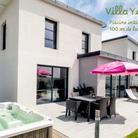 Villa Yana Bretagne Piscine Intérieure partagée et Spa Privatif 100m de la Plage
