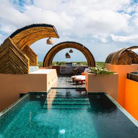 Coco Lou - Private Villa with Rooftop Pool, hotel i Isla Holbox