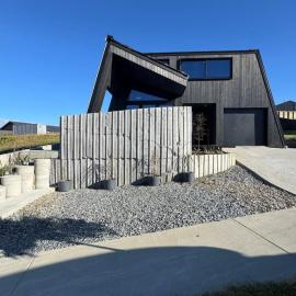 Architectural lake-view home, Blue Velvet