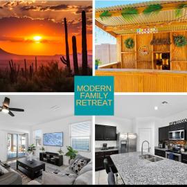 Tropical Desert Oasis Phoenix 5BR 3Bath with Outdoor Tiki Bar & BBQ, Hotel in Maricopa