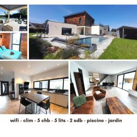 Sublime villa 9 pers- 5chb-pisicne-wifi