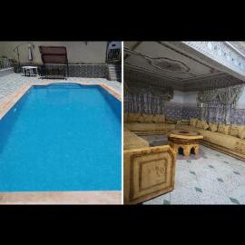 Apparemment familiale villa 110 m2 jardin et piscine, hotel a MeknèsKatine