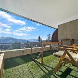 Alpine Club Retreat, Central Studio, Pool and View