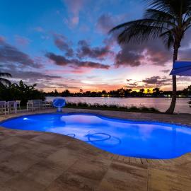 Stunning Luxury Waterfront Oasis with a Pool