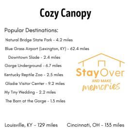 Cozy Canopy- Hot Tub, Firepit, Covered Deck, WiFi
