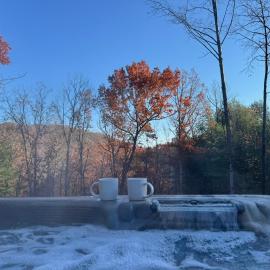 프런트 로열에 위치한 호텔 Foxhole Cabin, New custom log cabin in Shenandoah Valley