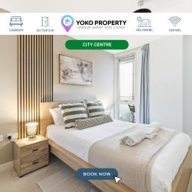 Sleek Apartment • City Centre • Balcony • Free Parking • 55'' Smart TV • Fast Wifi • Yoko Property