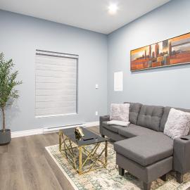 Quiet, Soundproof 1-BR Suite Near Victoria Hospital with Parking & Balcony
