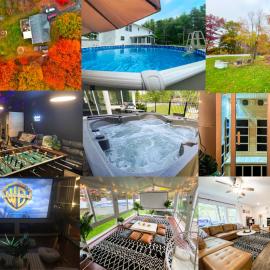 HotTub|Sauna|Theater|BBQ|Firepit|Game|Pool, hotel em Long Pond