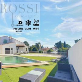 Les Oliviers Family Villa Piscine privée Clim Wifi - ROSSIconciergerie - Linge inclus โรงแรมในเอมาร์กส์