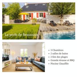 Charmante maison avec piscine chauffée - 2km des plages