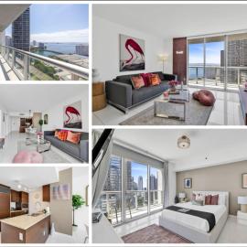 W Hotel 2BR Ocean View Pool Spa Free Gym Classes, hotelli Miamissa