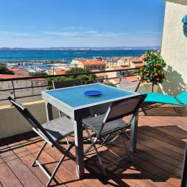 T3 Duplex Cosy , vue mer, terrasse, 5 min mer