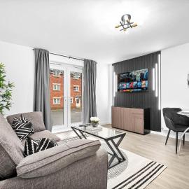 Stylish Apartment - Twin Beds - Parking - Fast Wi-Fi 9CC