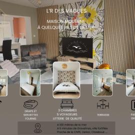 L'R des vagues, maison 3 chambres 2 minutes de la mer, hotel in Grand-Fort-Philippe
