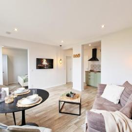 Moderne Wohnung mit großem Balkon und Weitblick, hotel Karolinenkoogban