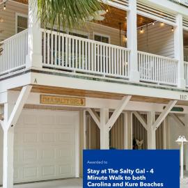 Stay at The Salty Gal - 4 Minute Walk to both Carolina and Kure Beaches