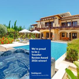 Luxury Central Villa AJ06 with Private Heated Pool & Jacuzzi, Services Inc, Aphrodite Hills Resort โรงแรมในปาฟอสซิตี้