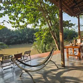 Comfy room - InnerZen Mekong Riverside homestay Ben Tre