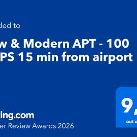 New & Modern APT - 100 MBPS 15 min from airport