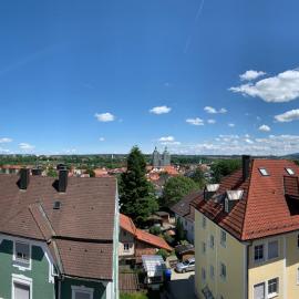 Über den Dächern Kemptens mit Panoramablick