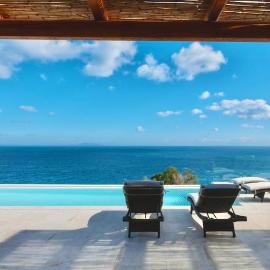 AquaTerra Luxurious seafront villa Kefalonia Skala, hotel di Annináta