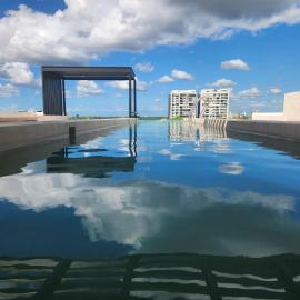 Infinity pool with panoramic view in Mérida