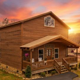 SmokiesBoutiqueCabins would love to host you at Dolly's Cute Cabin! 4 Suites with Private Bathrooms - Hot Tub, Fire Pit, Game Room, Resort Pool open Memorial Day through Labor Day!