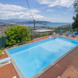 Villa le palme-Pool, garden, terrace & sea view