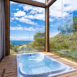 Cabana c/ jacuzzi prox. de Florianópolis VST026, hotel en Anitápolis