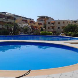 Giardino eucalipti con piscina