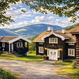 Traditional timber farm with Sauna & Wi-Fi, hotel i Baukål