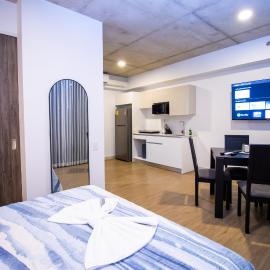 Apartamento Moderno con Vista Piscina Infinita Secrt Escalante, hotell i San Pedro
