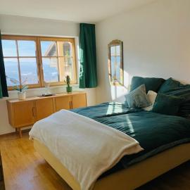 Sunny 100 sqm family apartment with alpine views，米斯巴赫的飯店