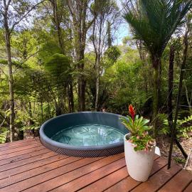 Tui Bush Chalet and Hot tub, hotel a Parakakau