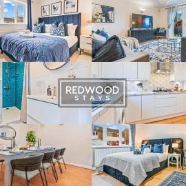 BRAND NEW! Spacious & Modern Serviced Home - 3x Free Parking - by Redwood Stays
