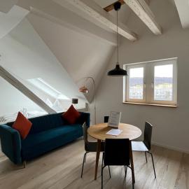 40 qm-Appartement unterm Dach der Häselburg