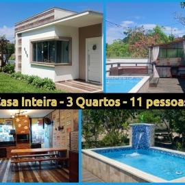 Casa Inteira - 3 Quartos - 11 Pessoas - Piscina infantil - 200m da praia