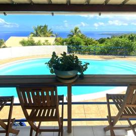Villa Papangues piscine chaufée et vue panoramique océan