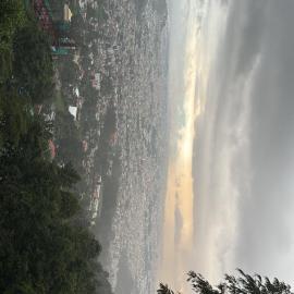 Perched on a mountain top, breathtaking city view