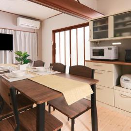 南栄駅1分 3寝室 最大9名 キッチン付一棟貸し パーキング1分 Showa Retro Japanese House 1min Station Entire Home for 9