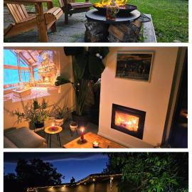 Black Walnut House with indoor outdoor fireplace, hotel din Izvoarele