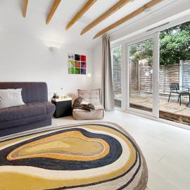 Modern self contained tiny home with patio