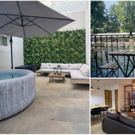 Jacuzzi & Terrasse en bord de rivière