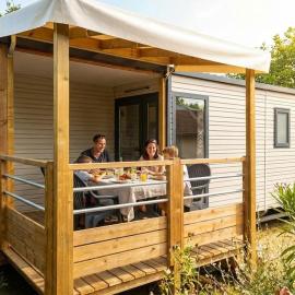 Mobil home pour 6 personnes avec terrasse - API-1-52-1310, hotel in Saint-Gérons