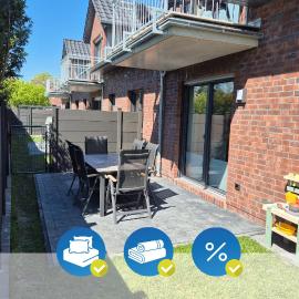 Traumhafte FeWo mit Garten und Sauna an der Küste