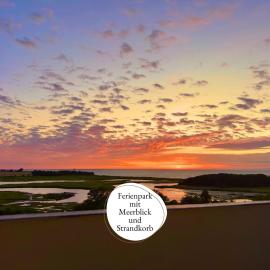 Fewo Gisela und Franz - für Sonnenuntergangfans - Meerblick - Saisonstrandkorb inkl von Mai-Mitte Sept am Naturstrand in 450 m - 3 Einzelbetten - Küche mit Spülmaschine - WLAN - Spiele - Bücher - Minimarkt - Bäcker - Restaurants- Indoorspielplatz